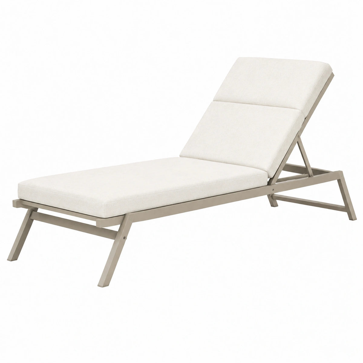 Bain de soleil 198 x 68 x 88 cm métal beige inclinable pour extérieur